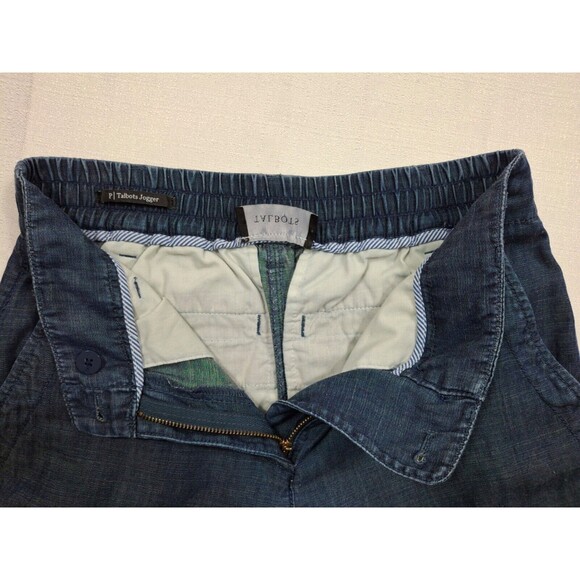 Talbots Chambray Lyocell Linen Jogger Pants Women's Size P Blue Relaxed Petite - Picture 6 of 8